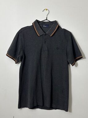 Fred Perry Dark Gray Polo with Orange Trim